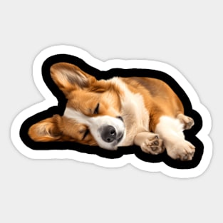 Lazy Pembroke Welsh Corgi Sticker